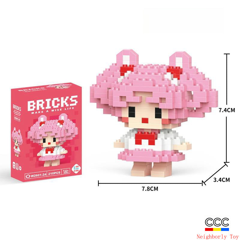 Compatible with LEGO Micro Particles Cartoon Doll Building Blocks Star Dew Puzzle Assembly Toys Cross-Border Stall Wholesale Gifts