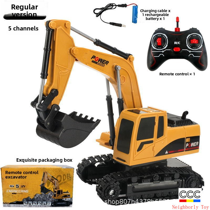 2.4G Alloy Remote Control Excavator Dump Truck Bulldozer Engineering Vehicle Toy Bilingual