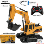 2.4G Alloy Remote Control Excavator Dump Truck Bulldozer Engineering Vehicle Toy Bilingual