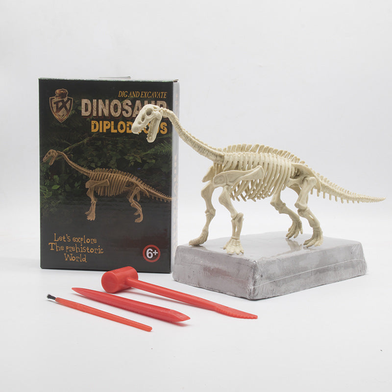 Colorful Gem & Dinosaur Fossil Archaeological Dig Blind Box - Kids DIY Educational Toy