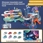 Children's Dinosaur Winding Road City Combination Track Car Adventure Parking Building Educational Toy for Boys