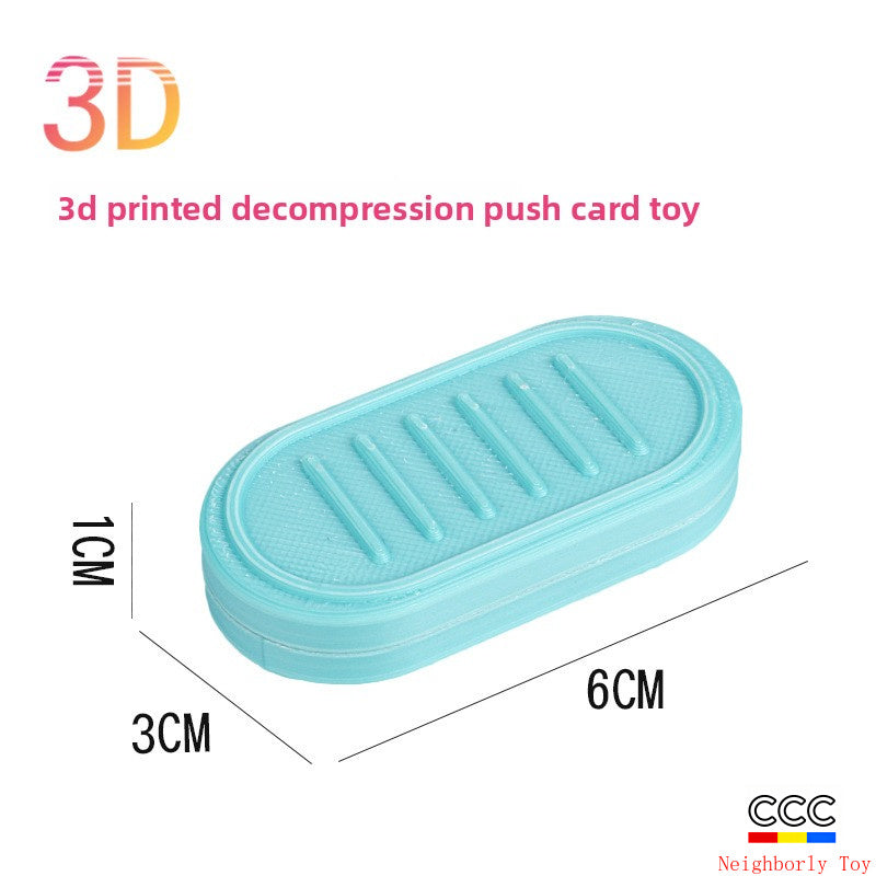 Hot Selling Children's 3D Printed Educational Magnetic Stress Relief Toy Push Card Finger Spinner Boys Handle Piece