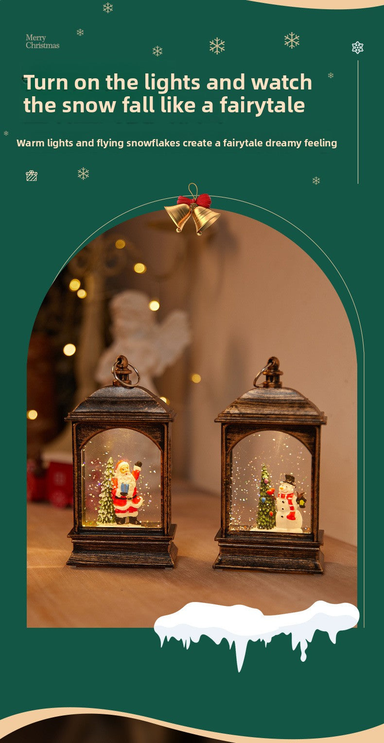 Christmas Decoration Wind Lamp Crystal Lamp Santa Claus Christmas Party Decoration Christmas Ornaments Christmas Gifts