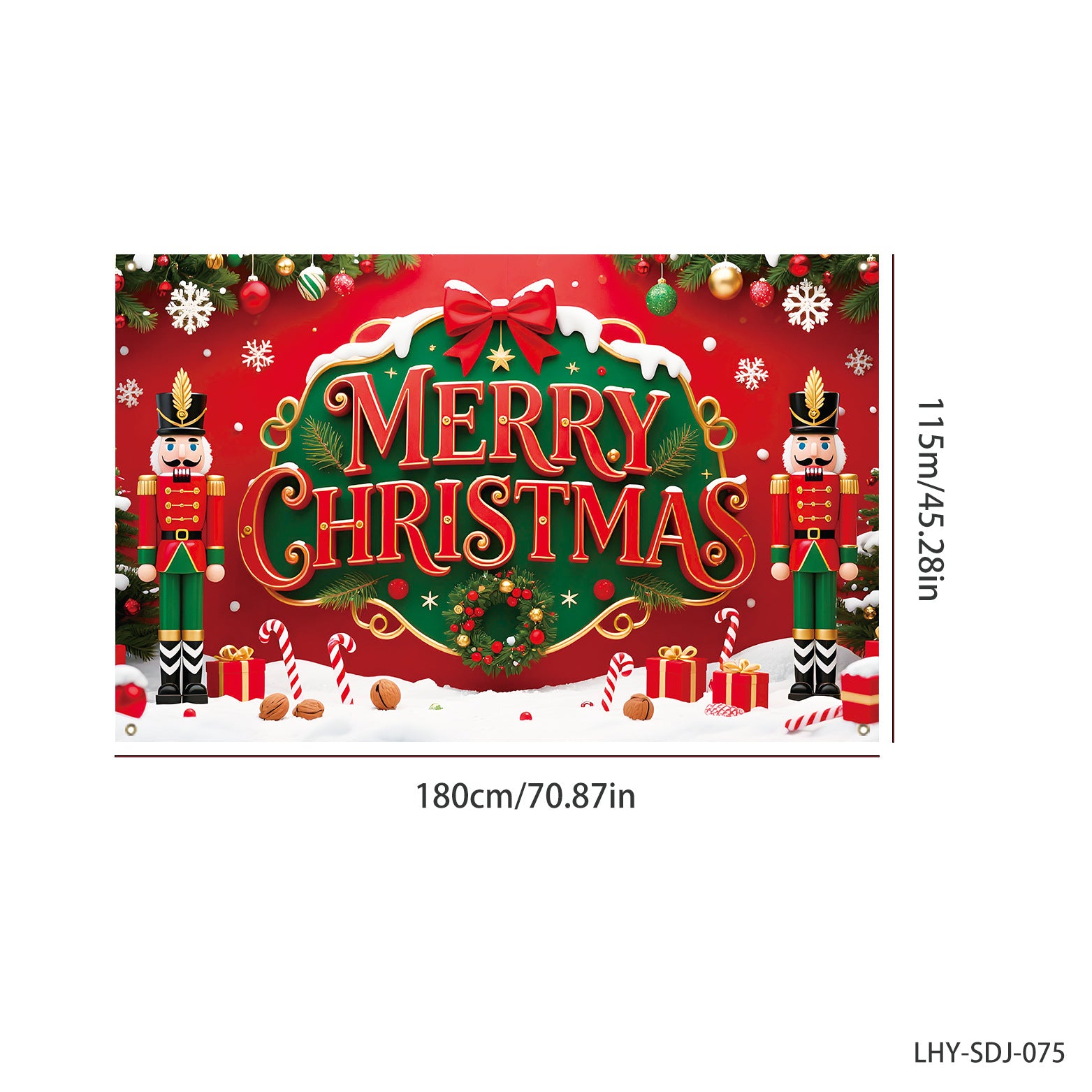 Cross-Border New Christmas Dessert Shop Background Banner Party Atmosphere Decoration Scene Setup Props Supplies