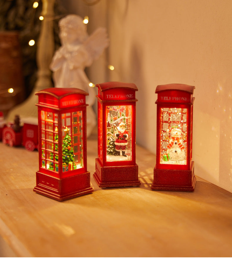 Christmas Decoration Wind Lamp Crystal Lamp Santa Claus Christmas Party Decoration Christmas Ornaments Christmas Gifts