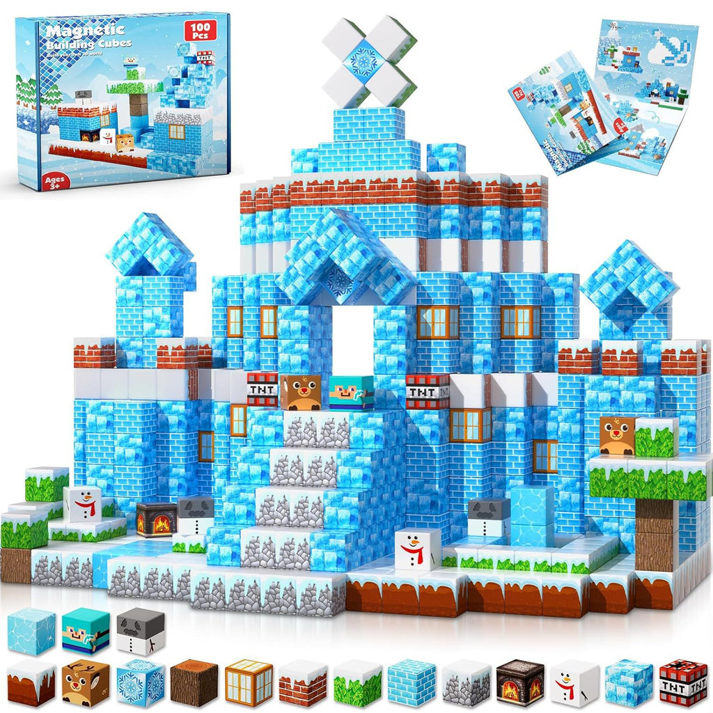 Cross-Border Amazon Hot Item Magnetic Building Magnetic Blocks Educational 3D Magnetic Pieces DIY Toys for Children