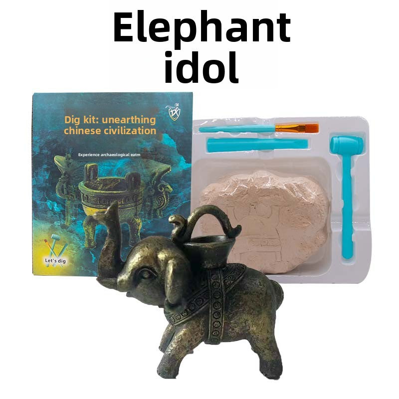 Colorful Gem & Dinosaur Fossil Archaeological Dig Blind Box - Kids DIY Educational Toy