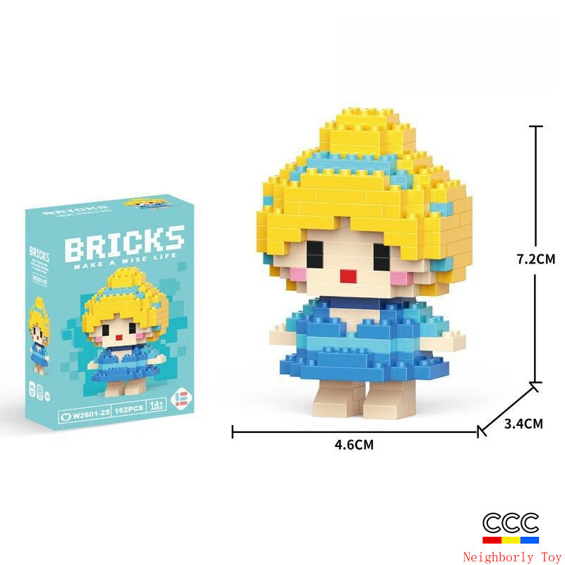Compatible with LEGO Micro Particles Cartoon Doll Building Blocks Star Dew Puzzle Assembly Toys Cross-Border Stall Wholesale Gifts