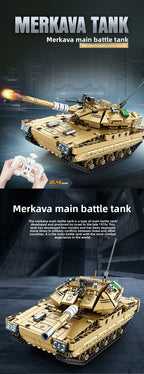 Mingdi 2.4G Remote Control Building Blocks 99A Tank Military Model Compatible with Lego Assembly Children's Toys Student Gift