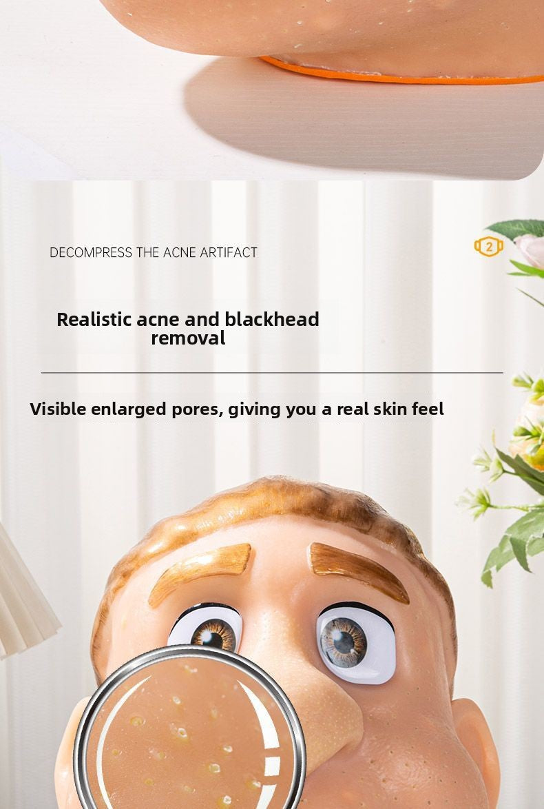 Stress Relief Artifact Pimple Squeezing Toy Big Head Blackhead Acne Nose Simulation Model Stress Relief Doll Toy