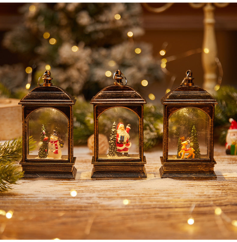 Christmas Decoration Wind Lamp Crystal Lamp Santa Claus Christmas Party Decoration Christmas Ornaments Christmas Gifts