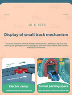 Children's Dinosaur Winding Road City Combination Track Car Adventure Parking Building Educational Toy for Boys