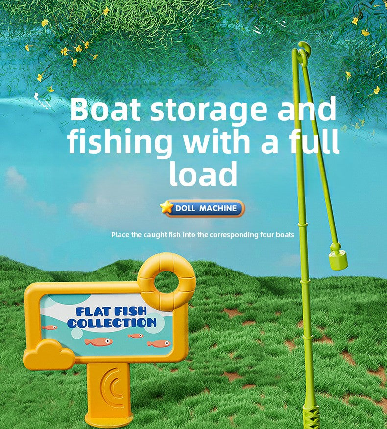 Children's Magnetic Fishing Toy Baby Early Education Educational Boys and Girls Electric Large Rotating Fishing Plate Parent-Child Interaction