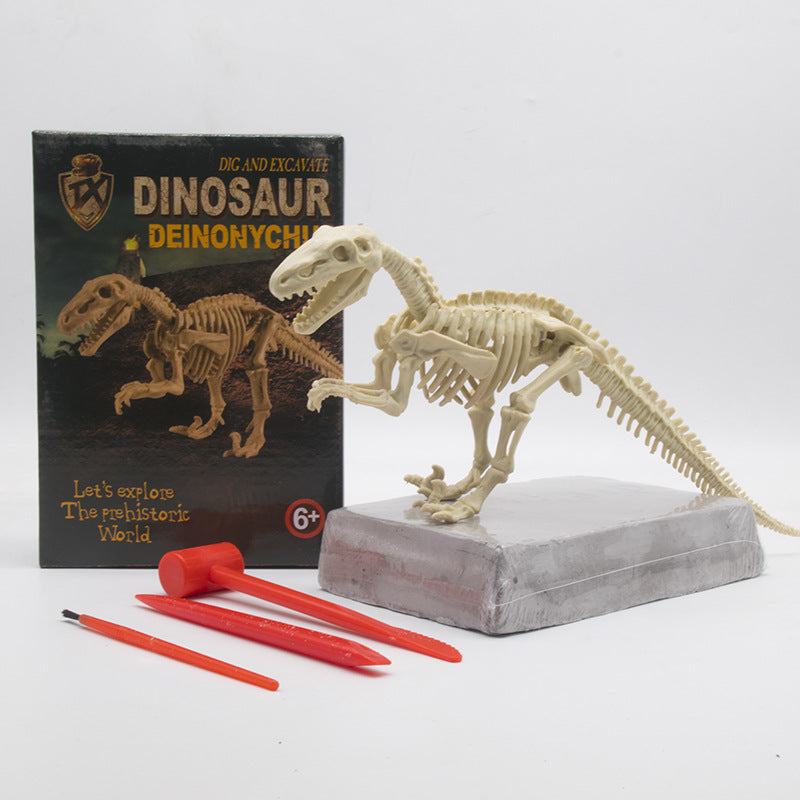 Colorful Gem & Dinosaur Fossil Archaeological Dig Blind Box - Kids DIY Educational Toy