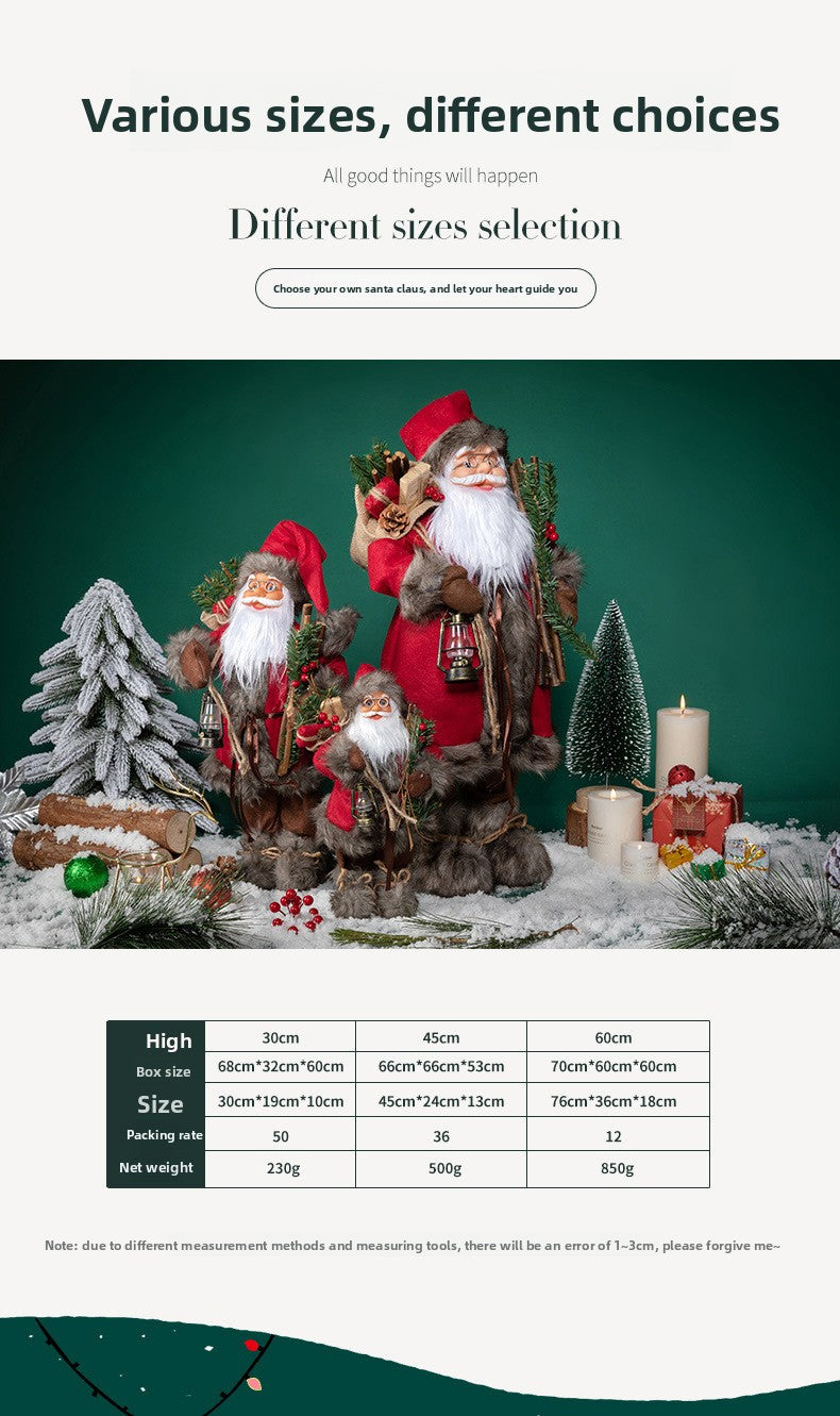 Cross-Border Christmas Santa Claus Figurine Christmas Decorations Christmas Doll Figurine Small Gift
