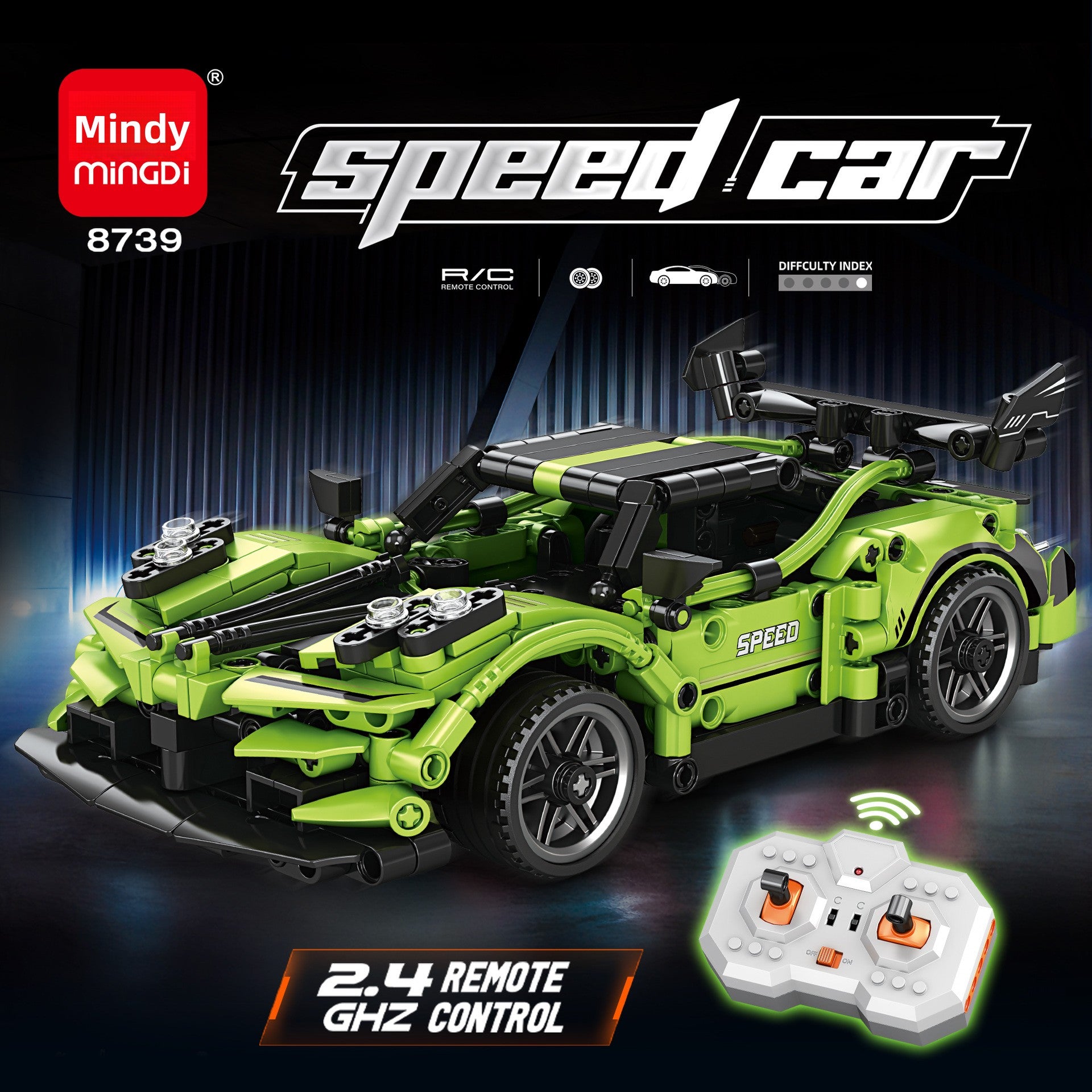 Mingdi 2.4G Remote Control Building Blocks 99A Tank Military Model Compatible with Lego Assembly Children's Toys Student Gift