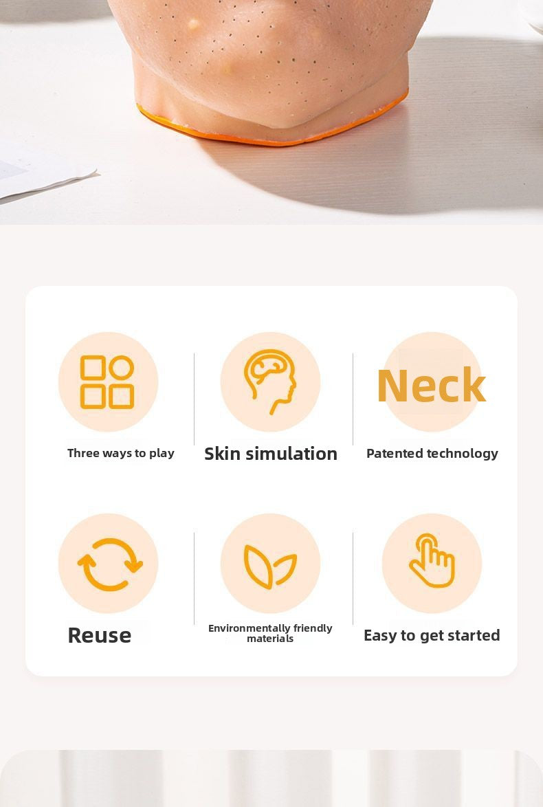 Stress Relief Artifact Pimple Squeezing Toy Big Head Blackhead Acne Nose Simulation Model Stress Relief Doll Toy