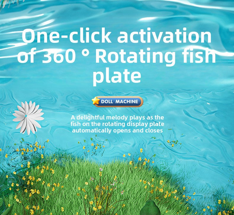 Children's Magnetic Fishing Toy Baby Early Education Educational Boys and Girls Electric Large Rotating Fishing Plate Parent-Child Interaction