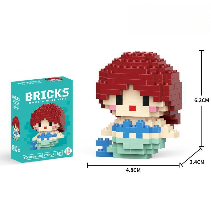 Compatible with LEGO Micro Particles Cartoon Doll Building Blocks Star Dew Puzzle Assembly Toys Cross-Border Stall Wholesale Gifts