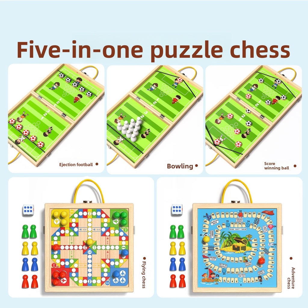 Two-Player Battle Bounce Chess Flying Chess Multi-Functional Desktop Game Children's Parent-Child Interactive Educational Board Game Toy