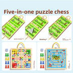 Two-Player Battle Bounce Chess Flying Chess Multi-Functional Desktop Game Children's Parent-Child Interactive Educational Board Game Toy