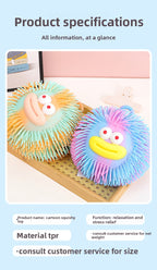 Creative Stress Relief Squeeze Toy Hot Fluffy Ball Soft TPR Big Mouth Vent Ball EDC Stress Relief Toy