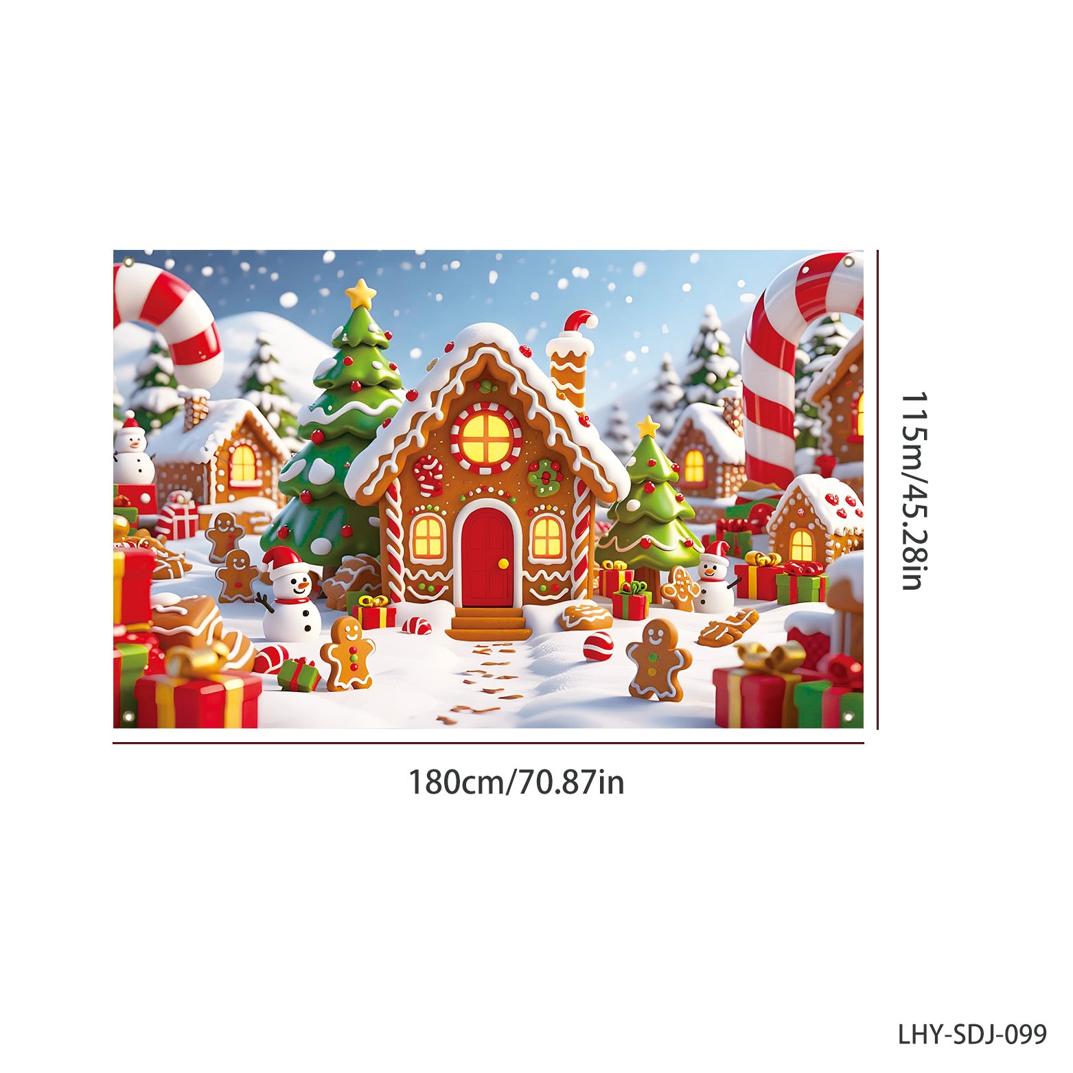 Cross-Border New Christmas Dessert Shop Background Banner Party Atmosphere Decoration Scene Setup Props Supplies