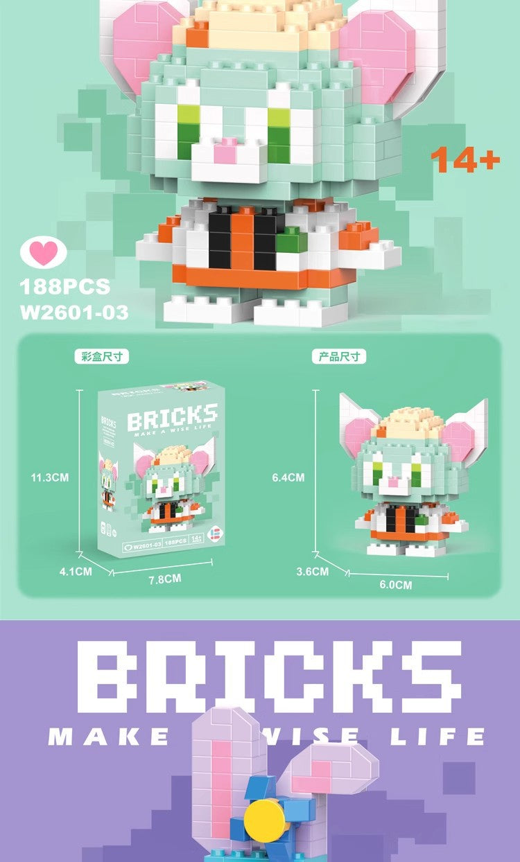 Compatible with LEGO Micro Particles Cartoon Doll Building Blocks Star Dew Puzzle Assembly Toys Cross-Border Stall Wholesale Gifts