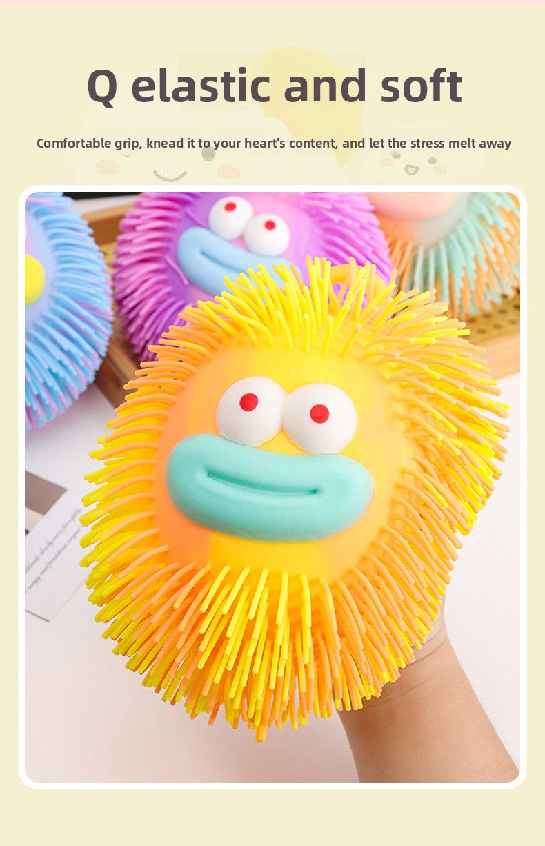 Creative Stress Relief Squeeze Toy Hot Fluffy Ball Soft TPR Big Mouth Vent Ball EDC Stress Relief Toy