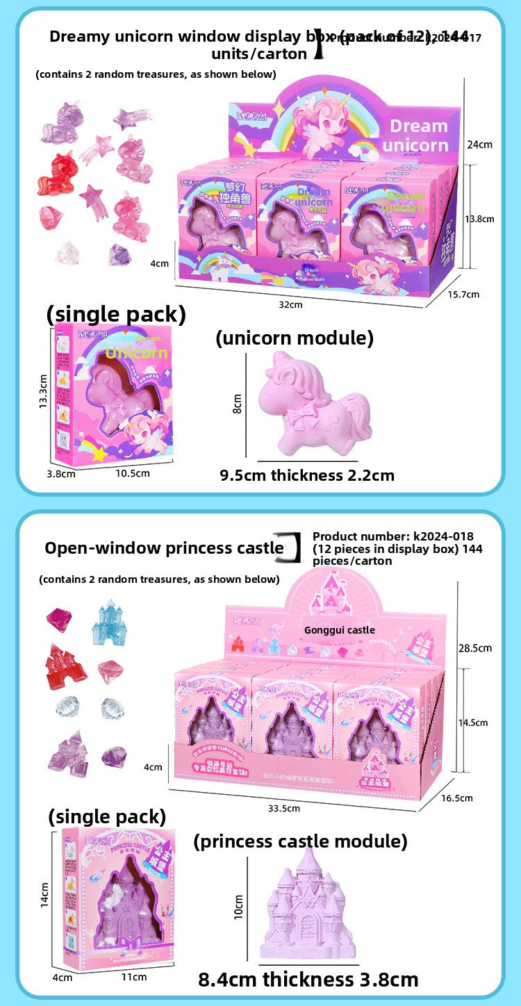 Mermaid Tail Planet Wand Archaeological Dig Blind Box - Girls DIY Space Craft Kids Toy