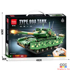 Mingdi 2.4G Remote Control Building Blocks 99A Tank Military Model Compatible with Lego Assembly Children's Toys Student Gift