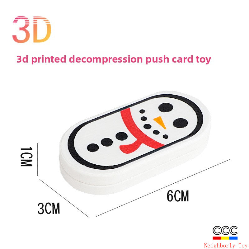 Hot Selling Children's 3D Printed Educational Magnetic Stress Relief Toy Push Card Finger Spinner Boys Handle Piece