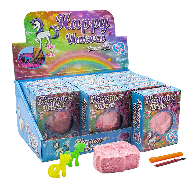 New Mermaid Tail Archaeological Dig Blind Box - Kids DIY Mini Colorful Dinosaur Gem Treasure Hunt Toy