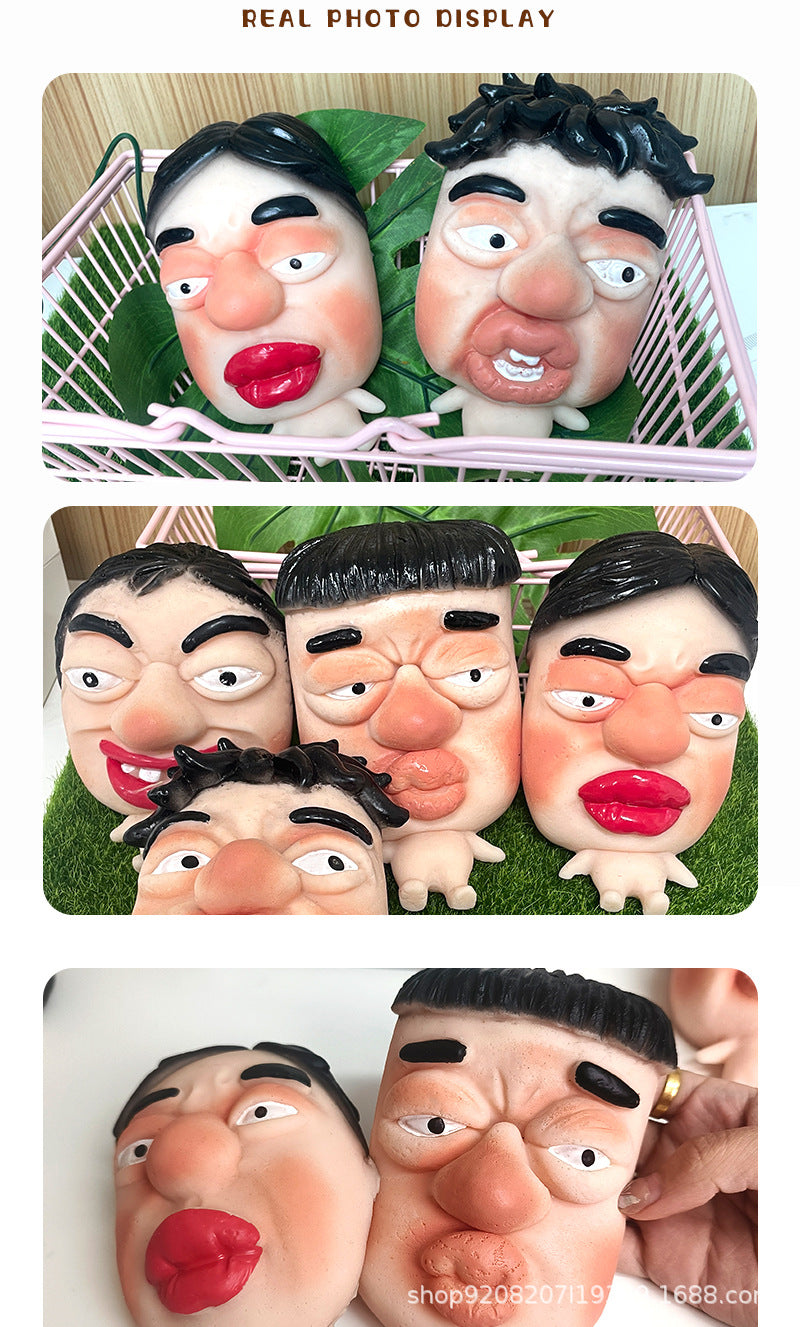 My Colleague Squeeze Toy Creative Office Funny Stress Relief Ornament Pimple Squeezing Slow Rebound Venting Big Eye Toy