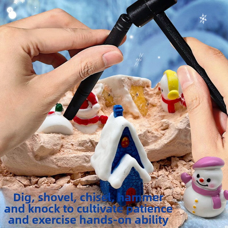Snow Bros Archaeological Dig Blind Box Christmas Children's Gift New Year Present Boy Girl Educational Toy for Kids Ages 5+
