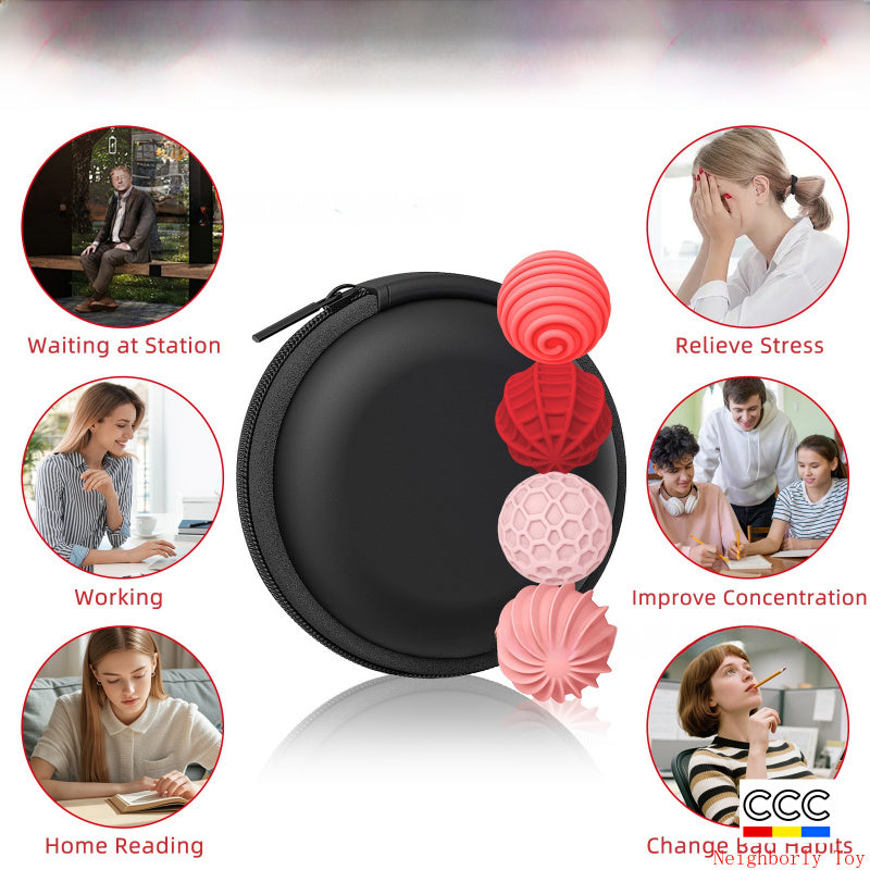 New Product Fidget Toys Sensory Magnetic Ball Stress Relief Toy Soft Silicone Texture Anxiety Ball