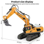 2.4G Alloy Remote Control Excavator Dump Truck Bulldozer Engineering Vehicle Toy Bilingual