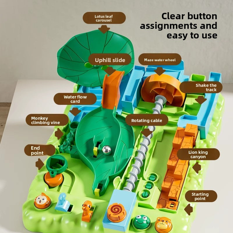 Beibei Jungle Adventure Rolling Ball Track Multi-Functional Maze Game Children's Educational Focus Training Toy