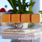 Stress Relief One-Line Four-Key Mechanical Keyboard Switch Tester Macaron Finger Squeeze Stress Relief Keychain