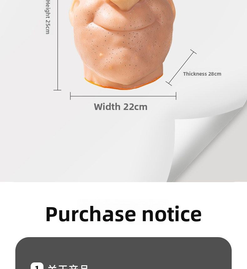 Stress Relief Artifact Pimple Squeezing Toy Big Head Blackhead Acne Nose Simulation Model Stress Relief Doll Toy