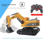 2.4G Alloy Remote Control Excavator Dump Truck Bulldozer Engineering Vehicle Toy Bilingual
