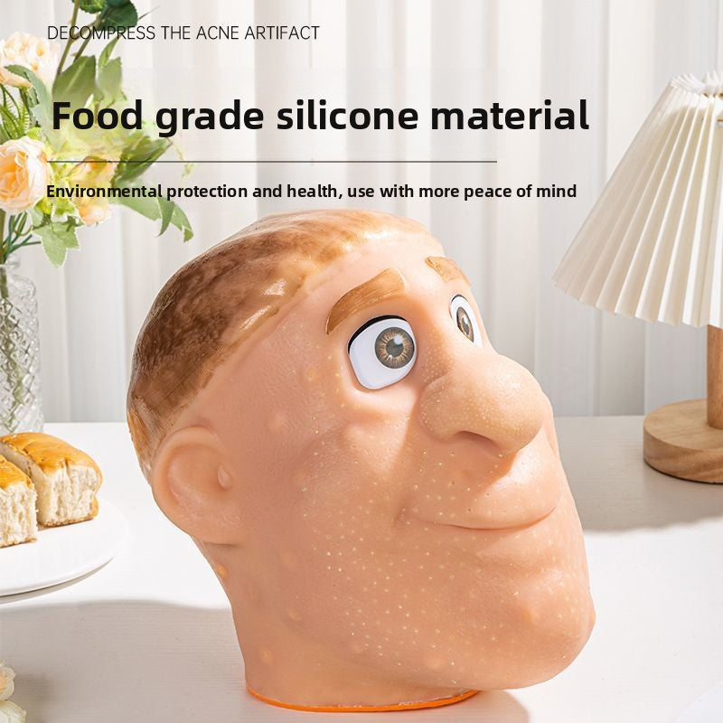 Stress Relief Artifact Pimple Squeezing Toy Big Head Blackhead Acne Nose Simulation Model Stress Relief Doll Toy