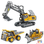 2.4G Alloy Remote Control Excavator Dump Truck Bulldozer Engineering Vehicle Toy Bilingual