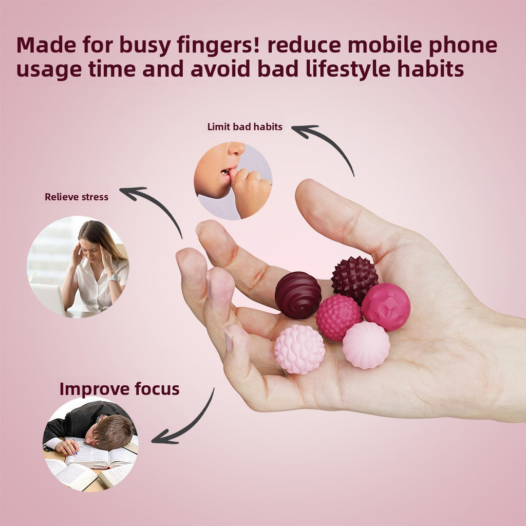 Cross-border new children's sensory toys silicone magnetic ball multi-texture sensory ball puzzle decompression toy spot